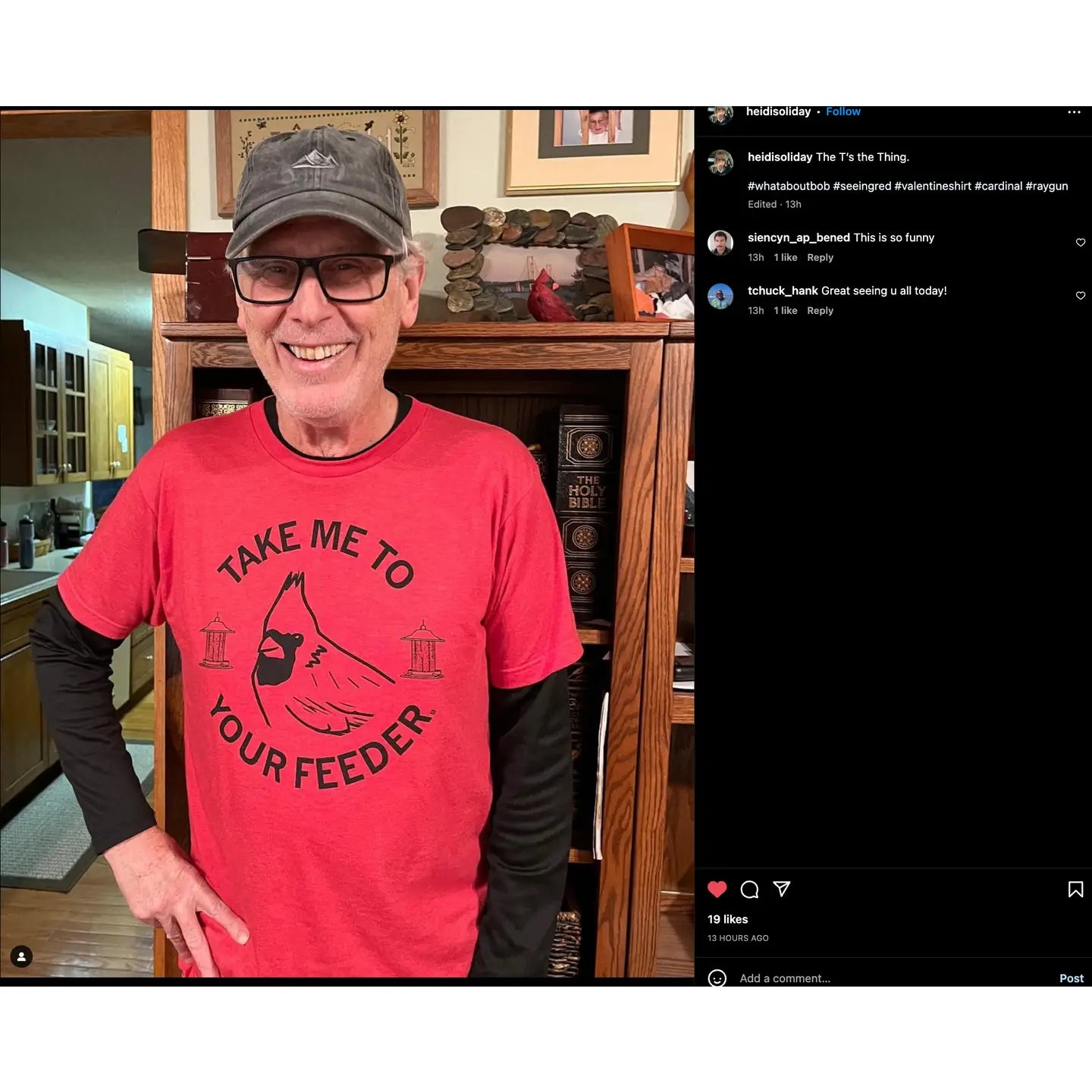 Take Me To Your Feeder Cardinal Tee