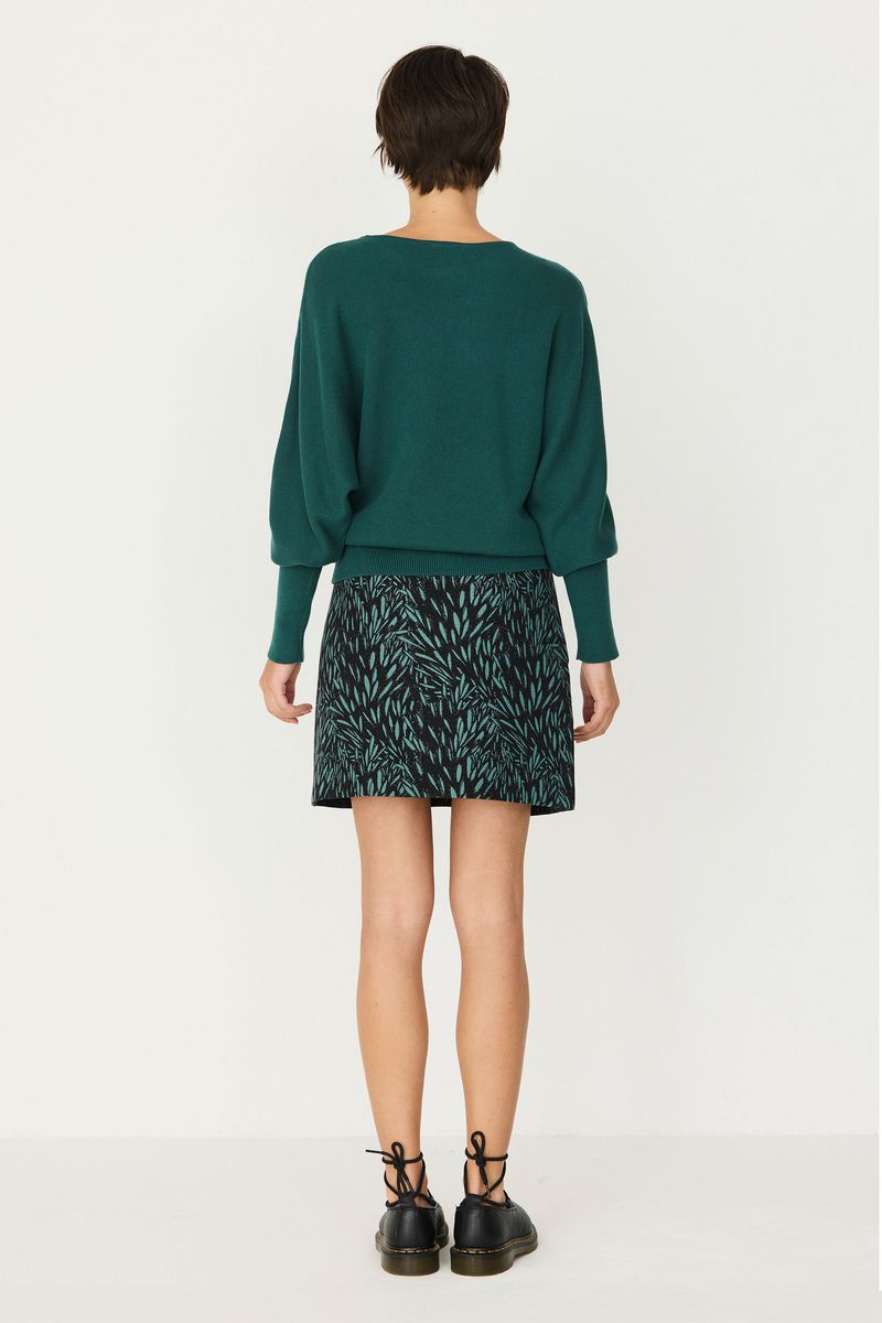 Teal Green Ibar Sweater by SKFK