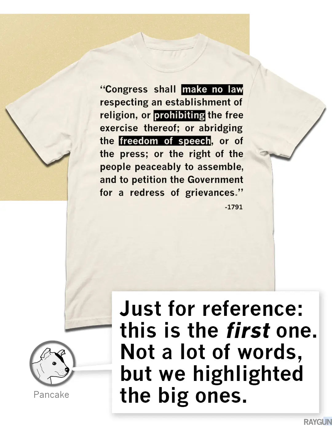 The First Amendment Heavyweight Tee