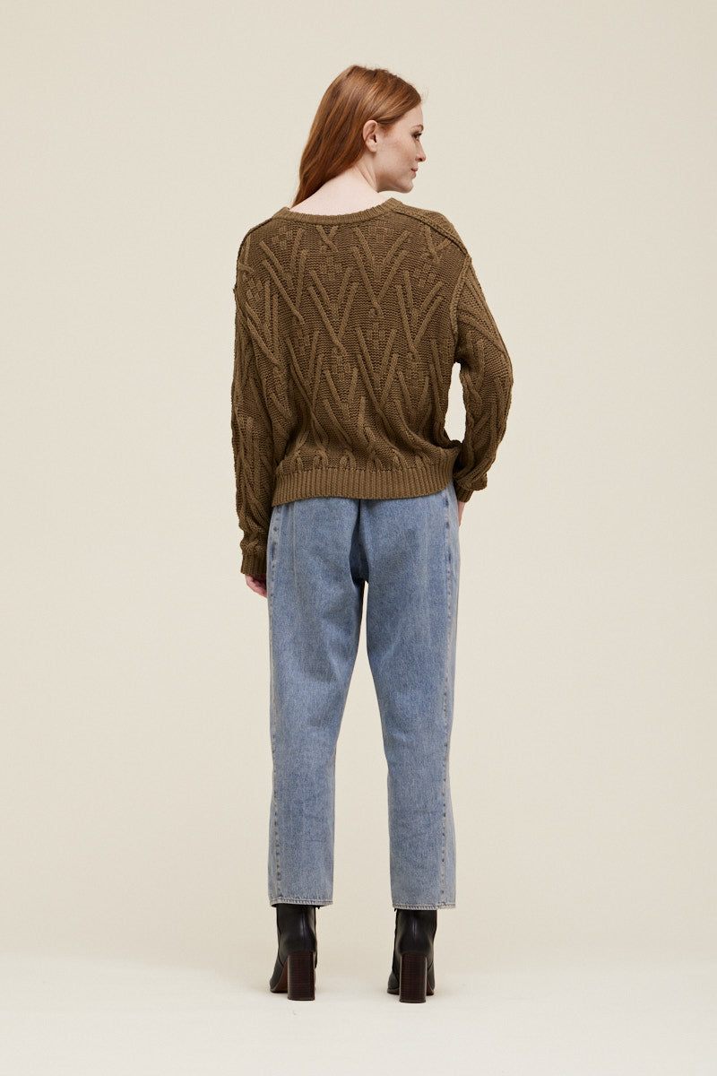 Thyme Cable Knit Sweater