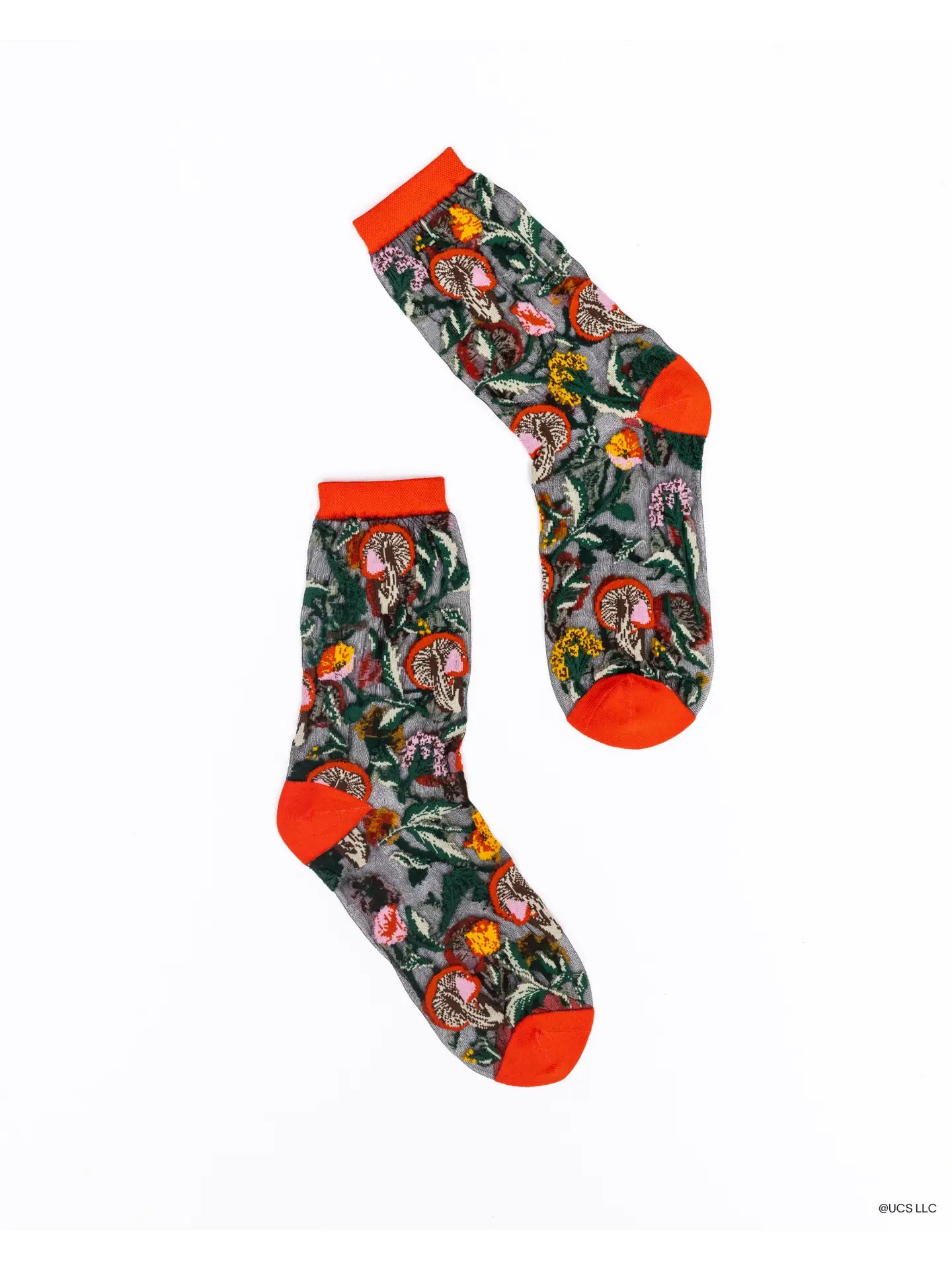 Wicked Elphaba Land Black Sheer Crew Socks