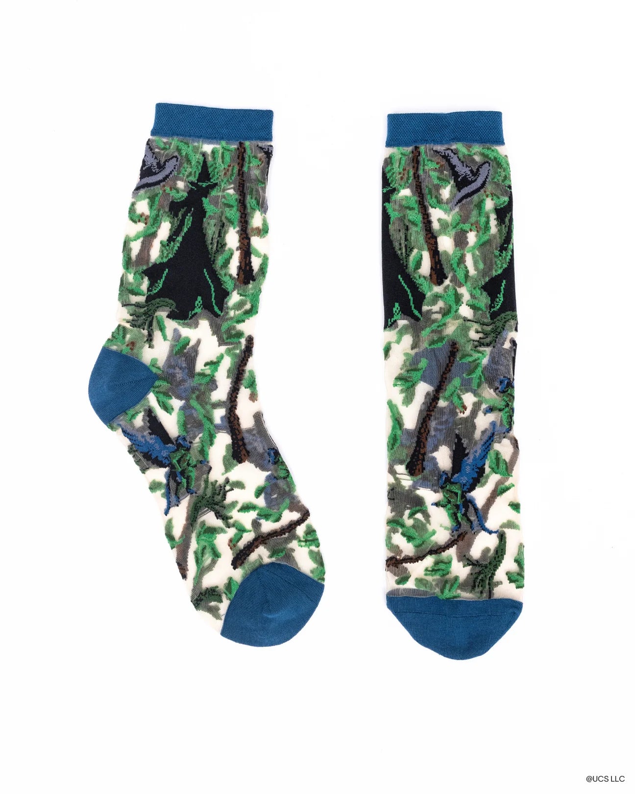 Wicked Elphaba Silhouette Sheer Crew Socks