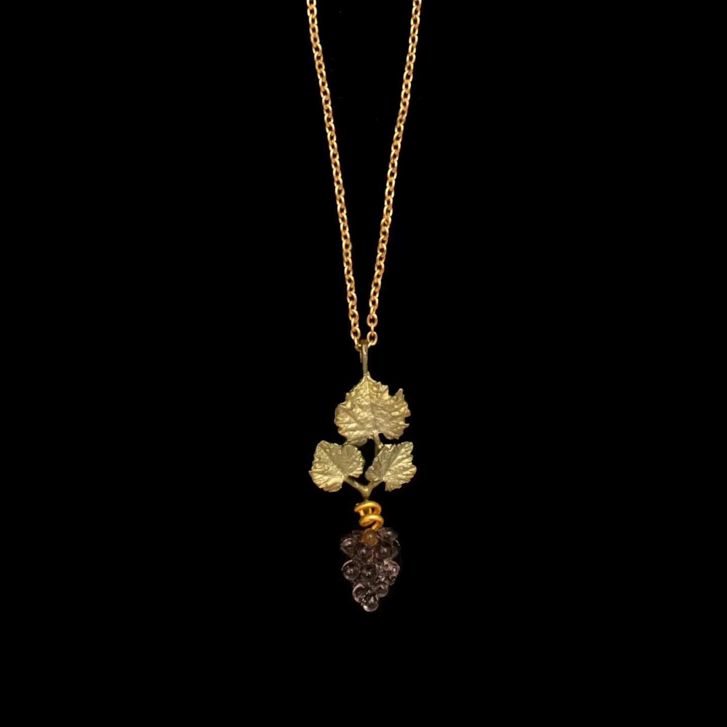 Wild Grape Vine Dainty Pendant - 16" Adj.
