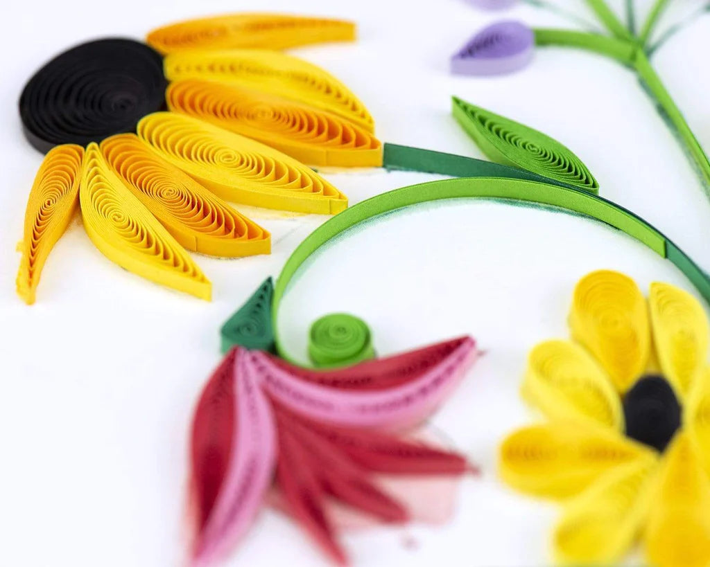 Wildflowers Birthday Quilling Card