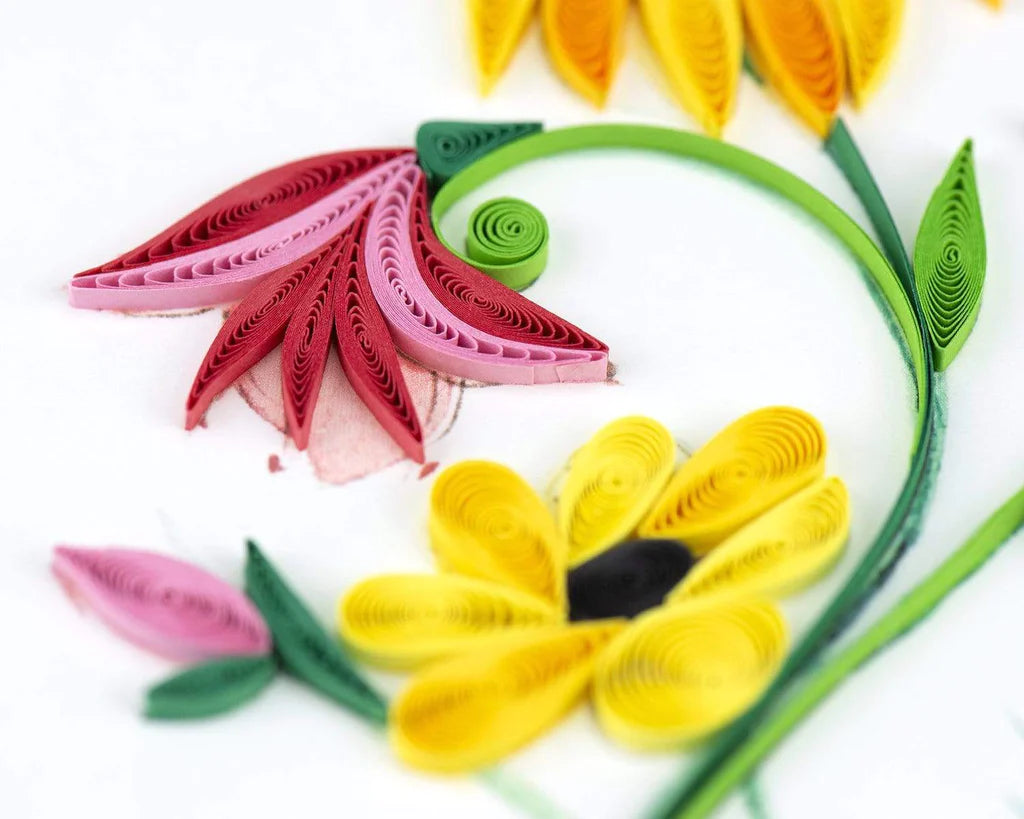 Wildflowers Birthday Quilling Card