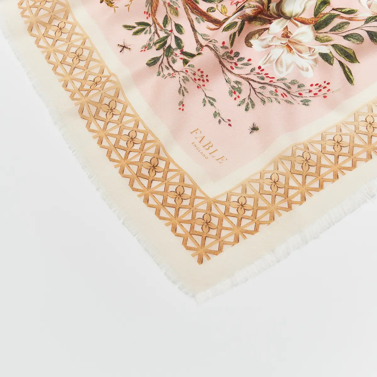 Woodland Scene Pink Long Scarf by Fable England