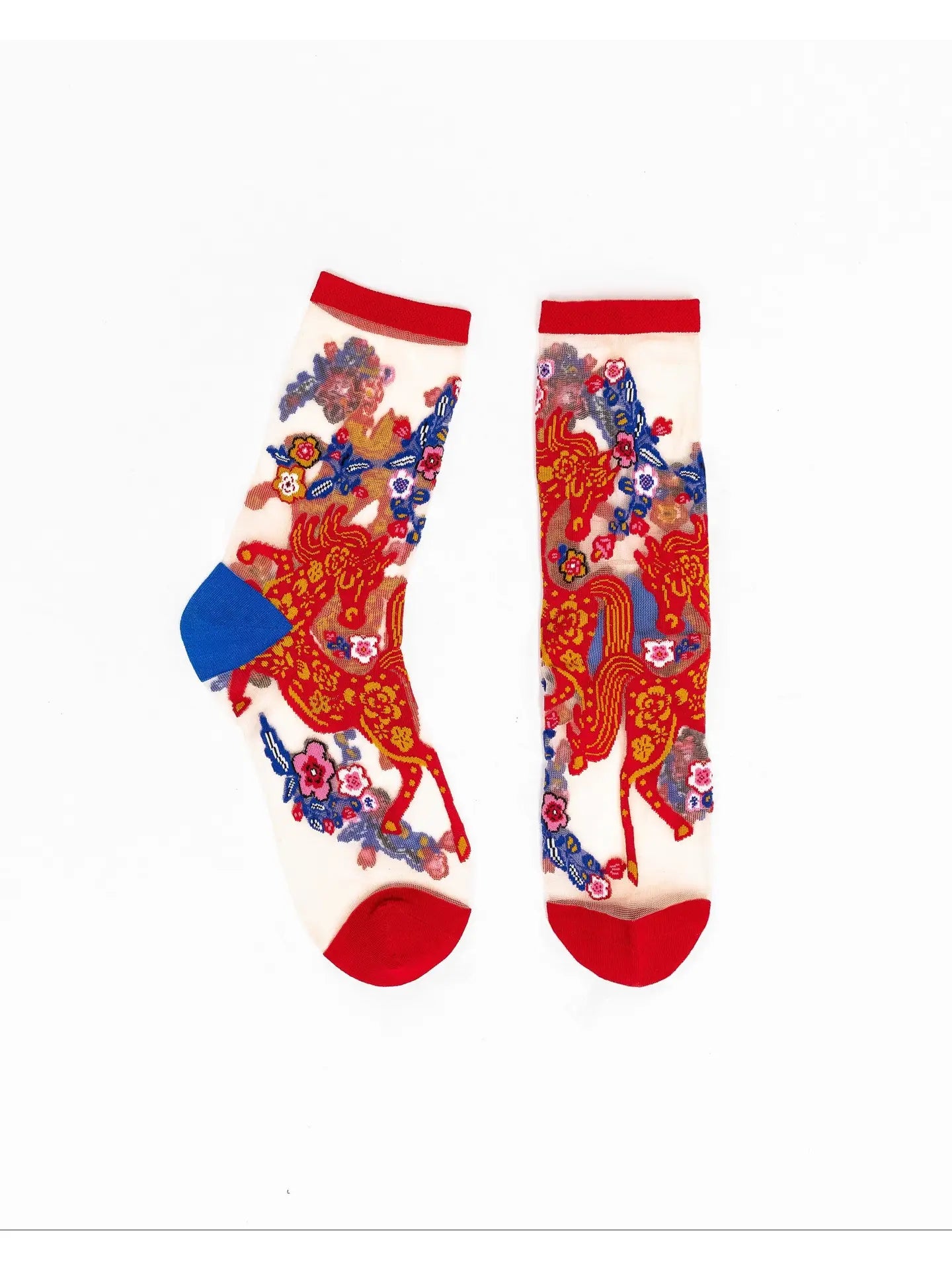 Year of the Horse Sheer Crew Sock