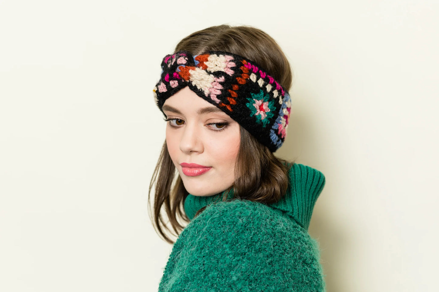 Black Woodstock Twist Headband by French Knot