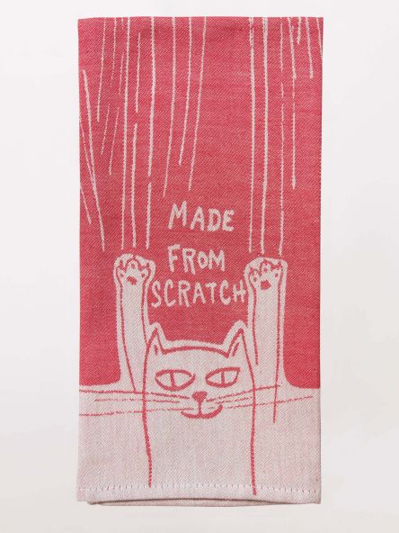 From scratch woven dish towel