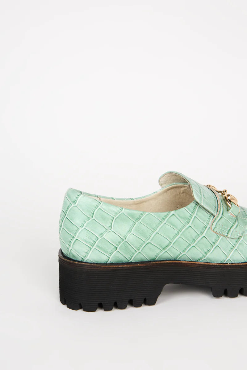 HK-2 Lug Sole Loafer Pistachio Croc
