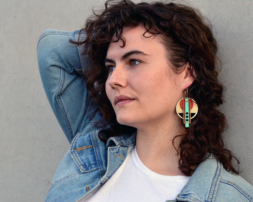 Wright Red Earring
