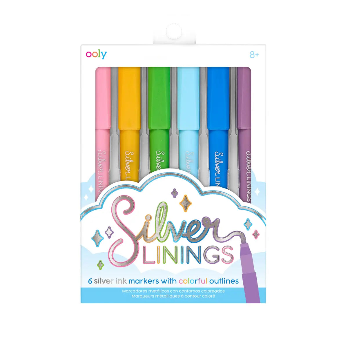 Silver Linings Outline Markers - Set of 6 – Lucinda's