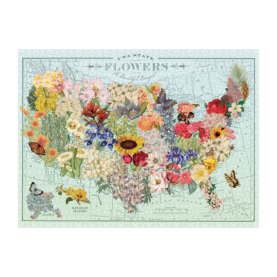 USA State Flower 1000 Pc Puzzle