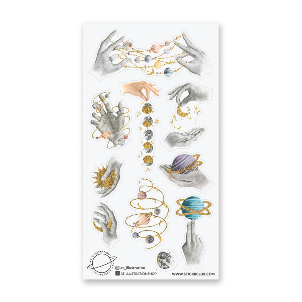 Planetary Hands Stickers