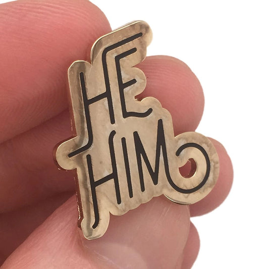 He/Him Pin