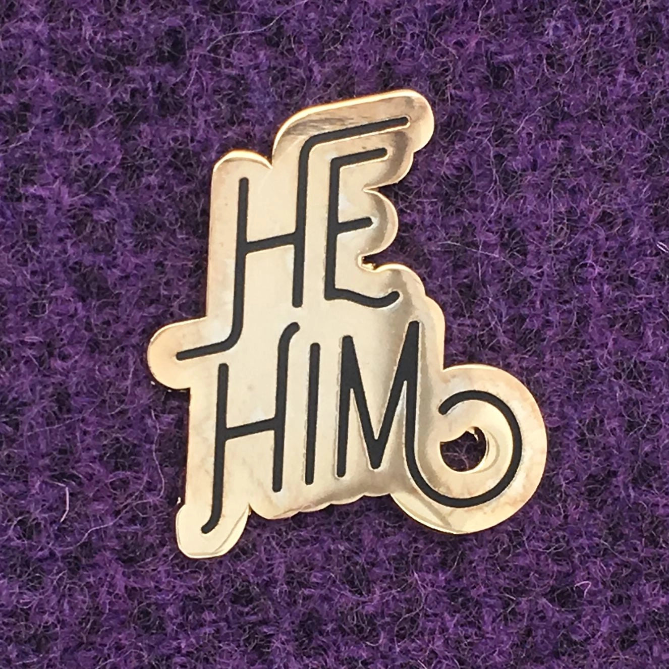He/Him Pin