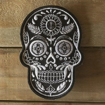 Mexican Flag Skull Patch