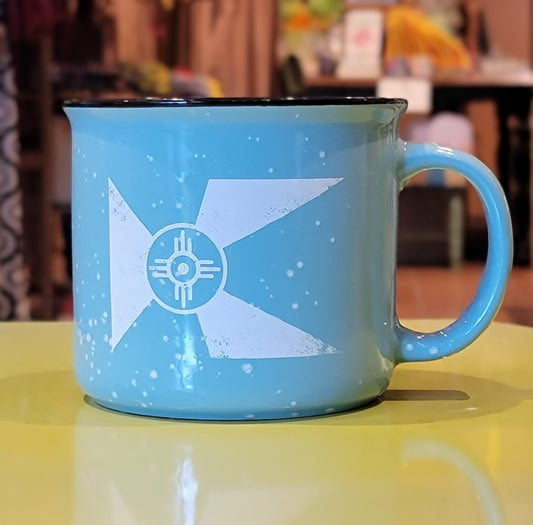 Turquoise Wichita Flag Campfire Mug