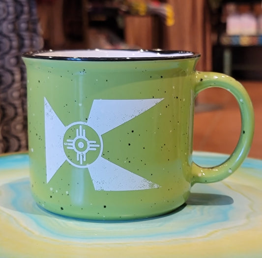Lime Wichita Flag Campfire Mug