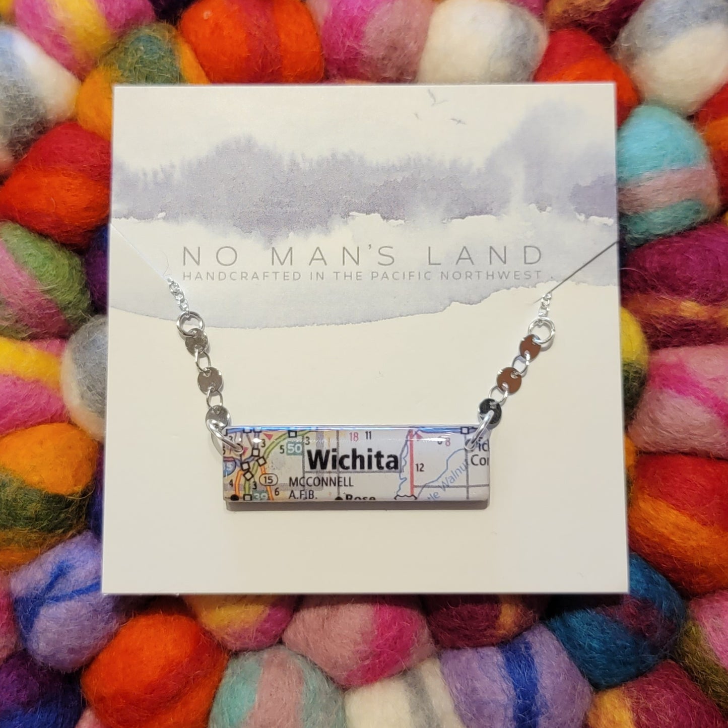 Wichita Map Necklace