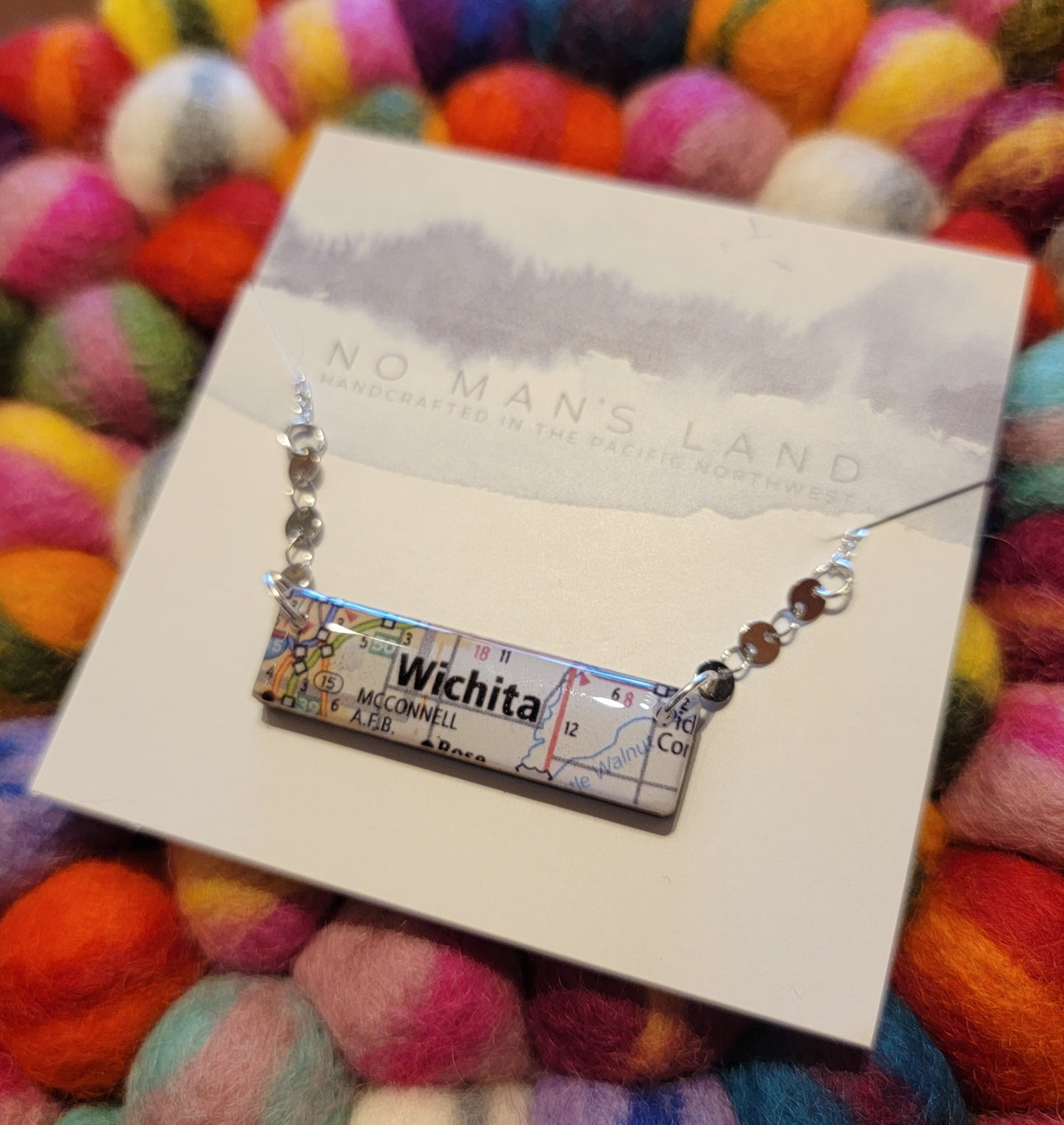 Wichita Map Necklace