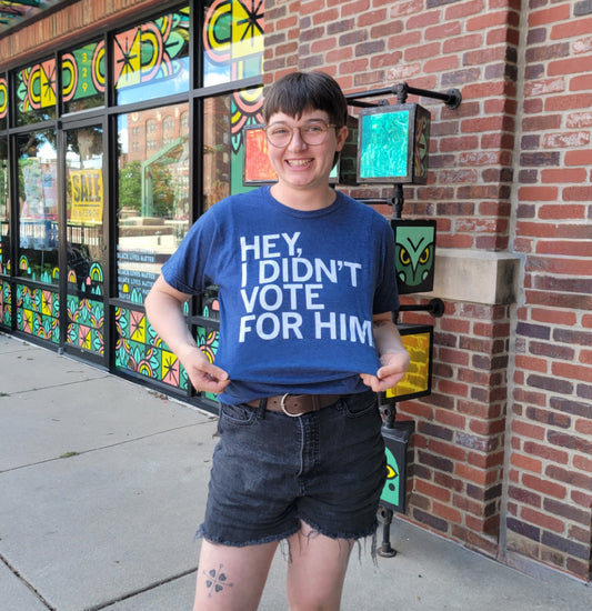 I Didn't Vote For Him Raygun Tee