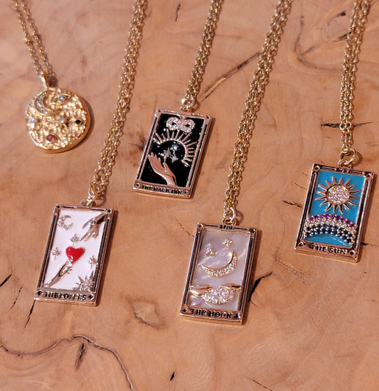 The Moon Tarot Card Necklace
