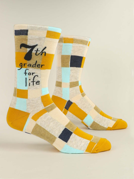 7th Grader For Life M-Crew Socks