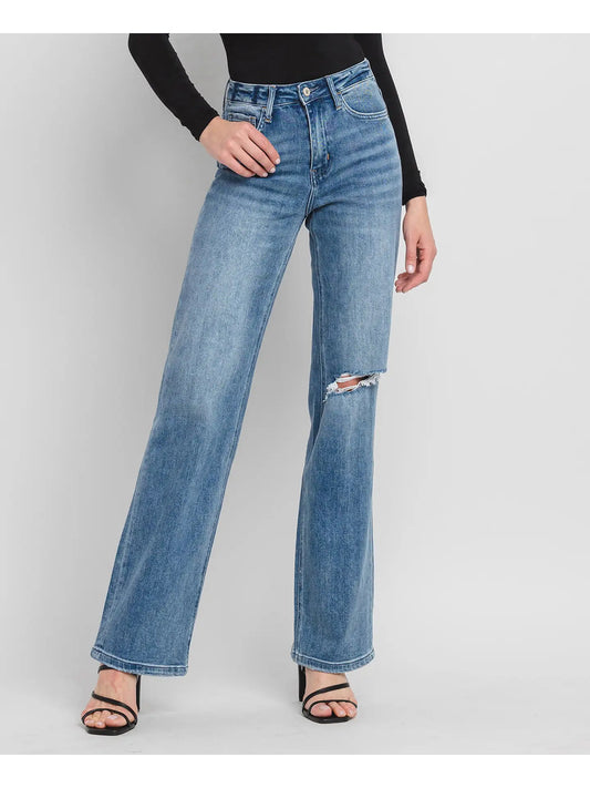 90's Super High Rise Flare Jeans