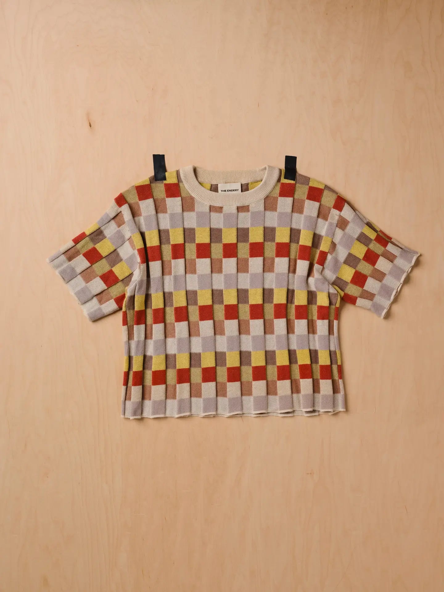Elemental Anni Grid Plaited Sweater Tee