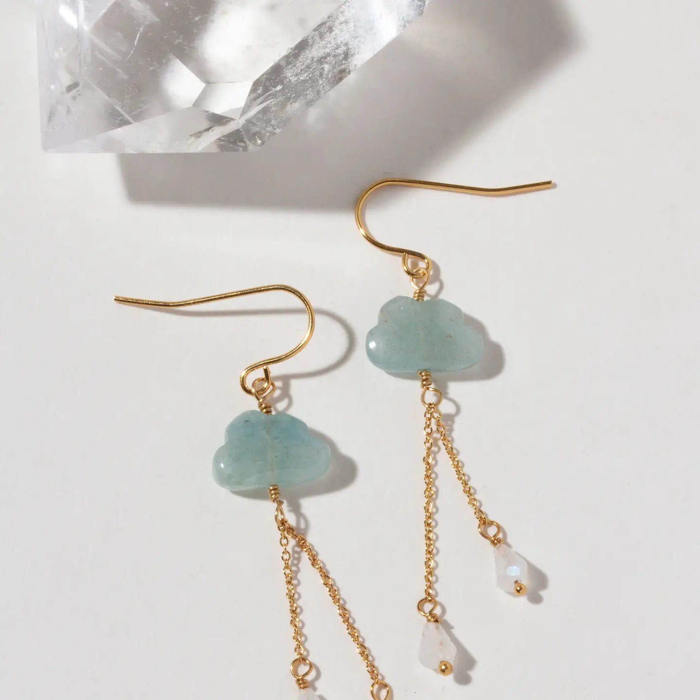 Aquamarine Cloud Nine Gemstone Drop Earring by Luna Norte