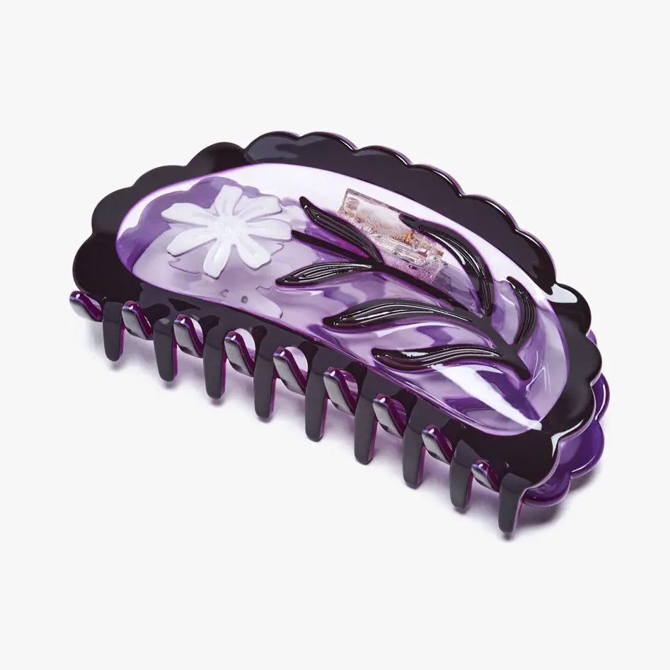 Asphodel Large Scalloped Flower Hair Claw