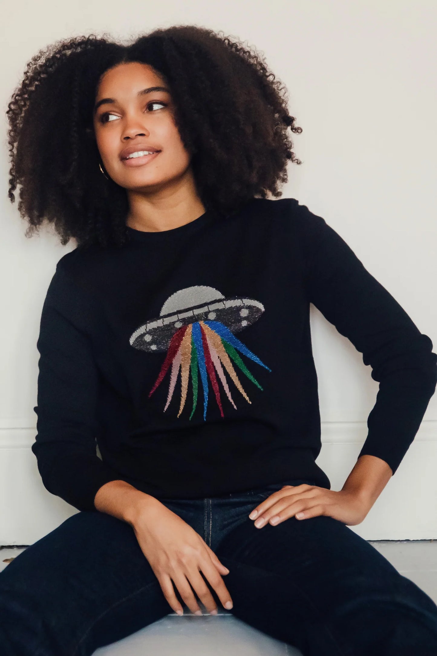 Black Rainbow UFO Astrid Sweater