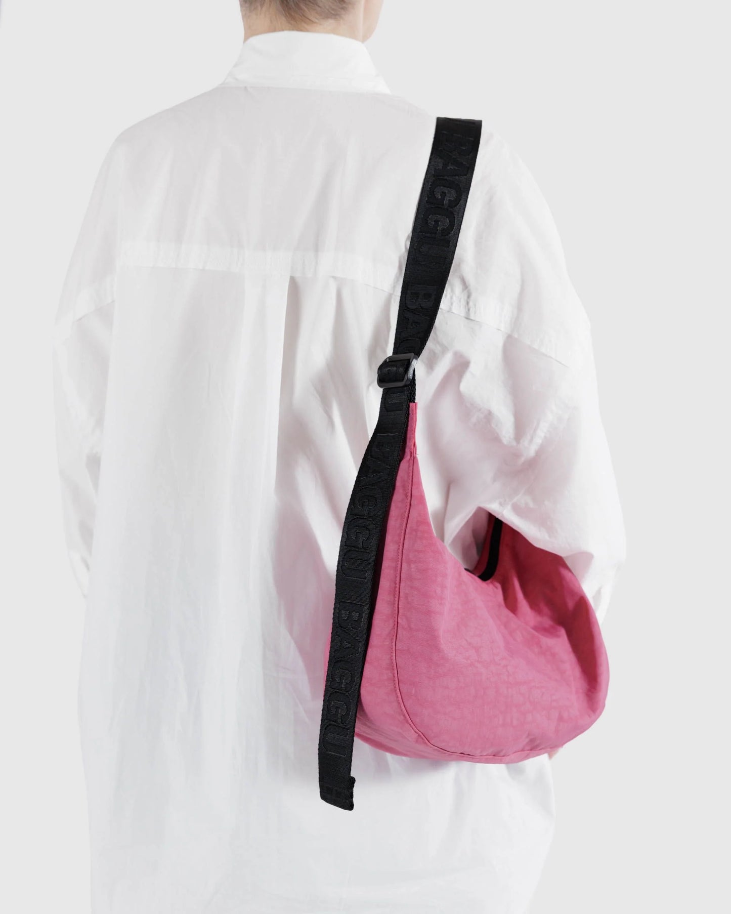 Azalea Pink Medium Crescent Bag