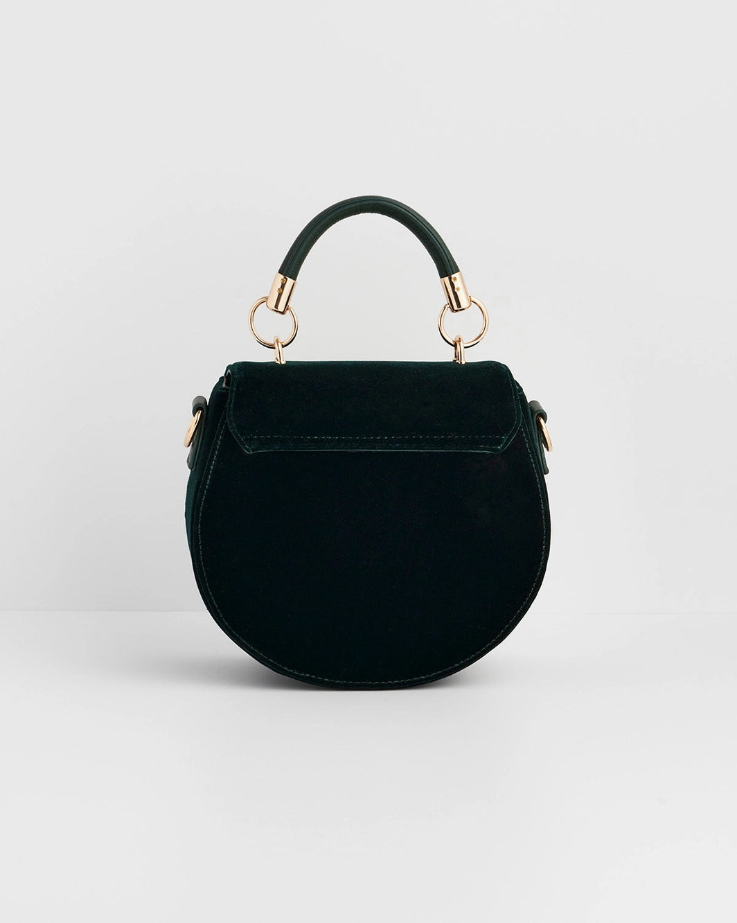 Badger Embroidered Green Top Handle Saddle Bag by Fable England