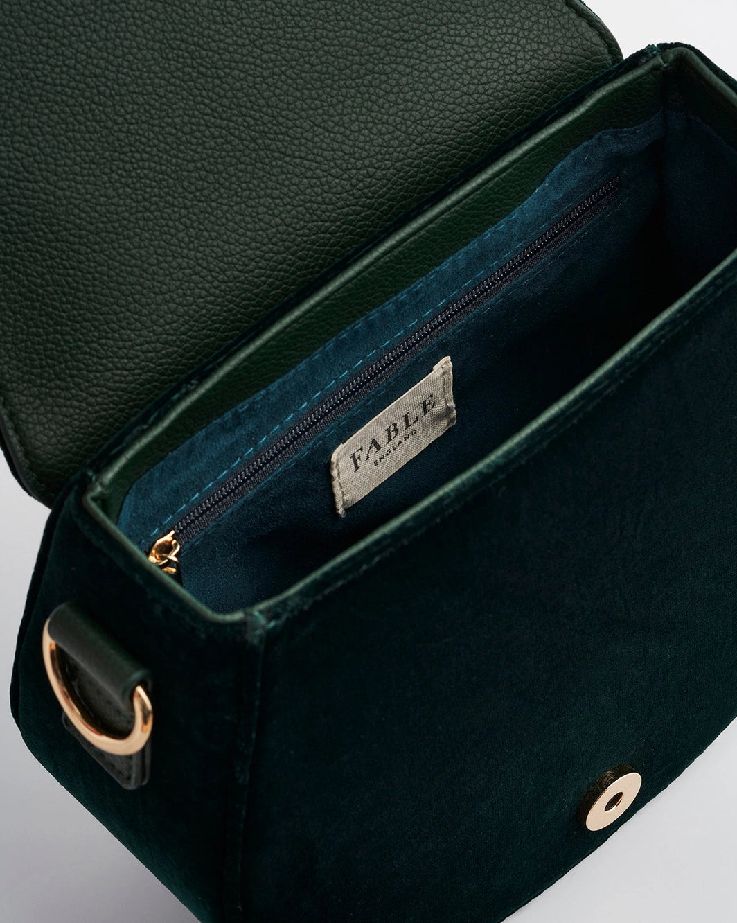 Badger Embroidered Green Top Handle Saddle Bag by Fable England