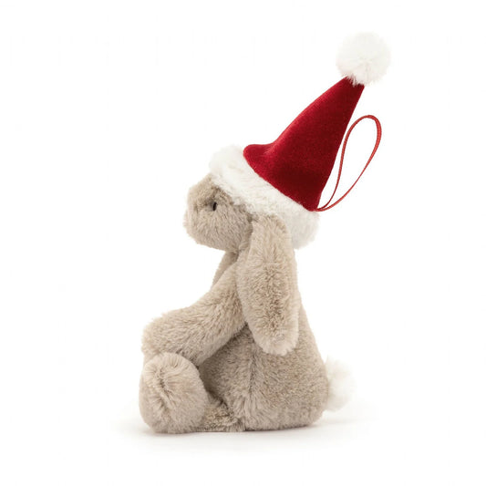 Tiny Bashful Christmas Bunny Decoration by Jellycat