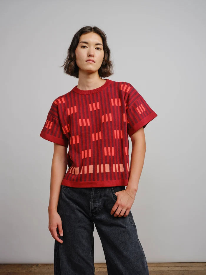 Bauhaus Short Sleeve Sweater Tee - Solstice by The Endery