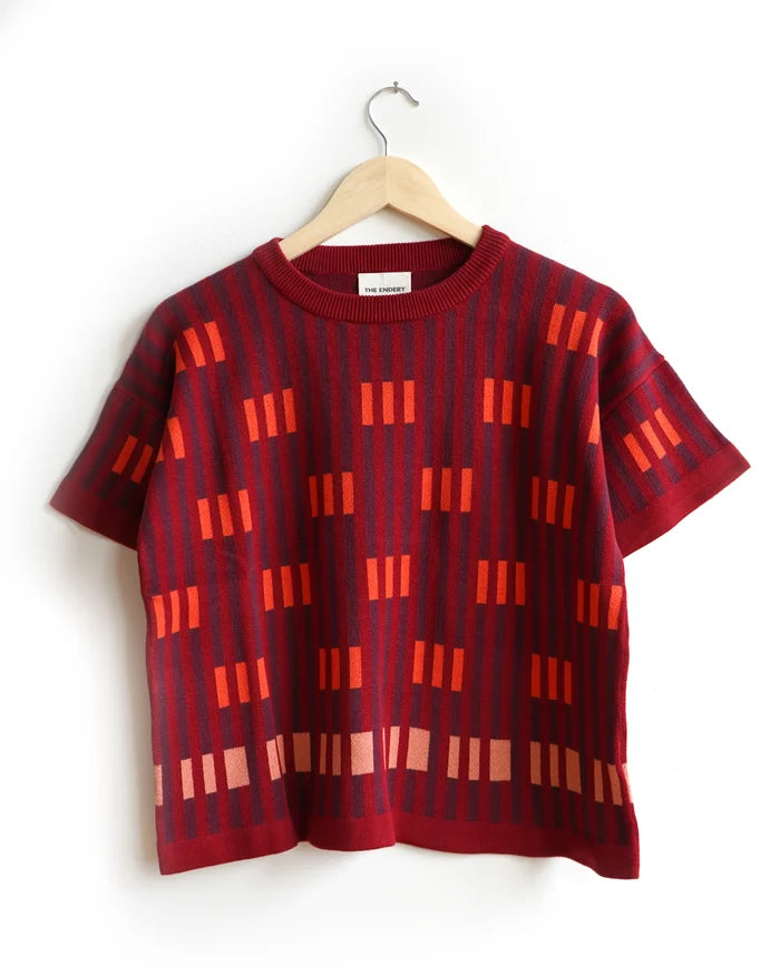 Bauhaus Short Sleeve Sweater Tee - Solstice by The Endery