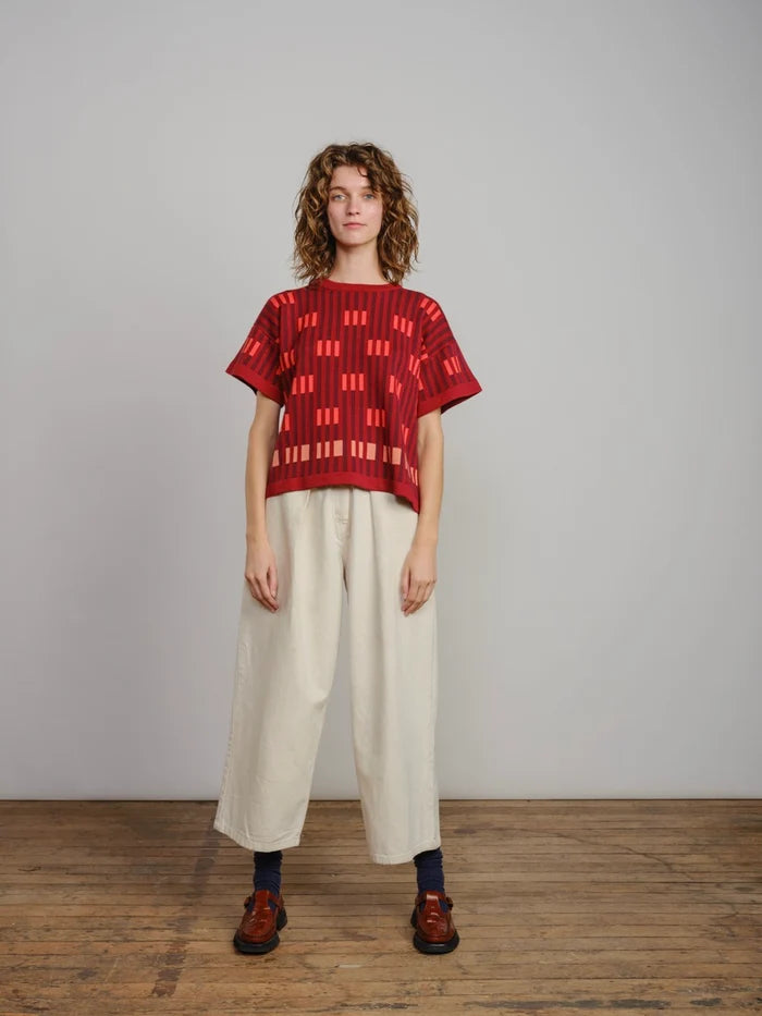Bauhaus Short Sleeve Sweater Tee - Solstice by The Endery