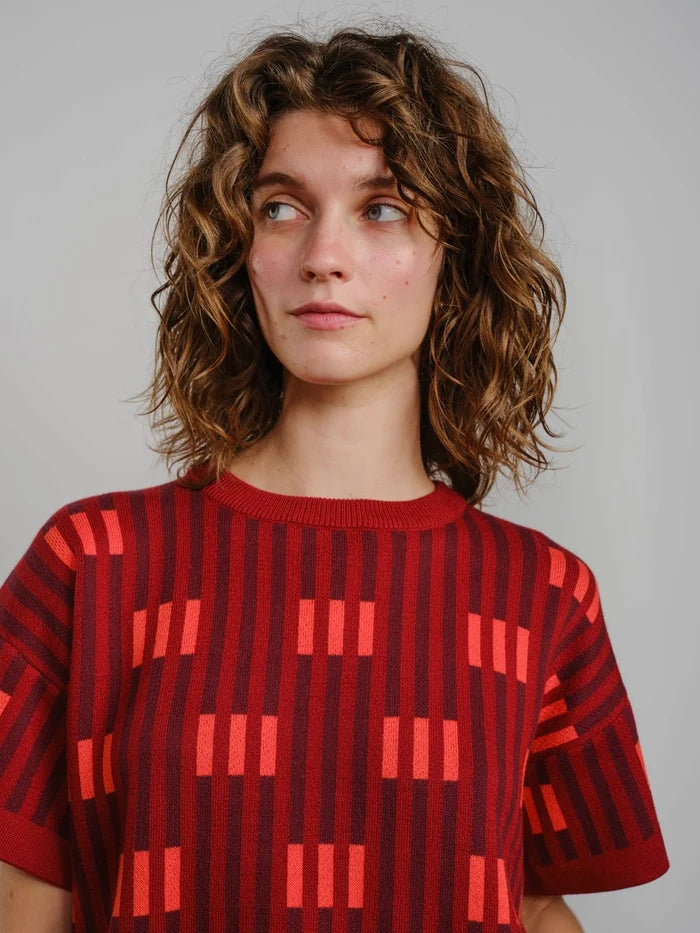 Bauhaus Short Sleeve Sweater Tee - Solstice by The Endery