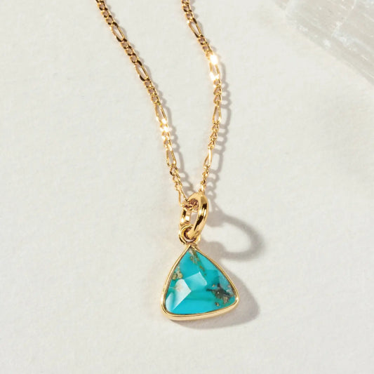 Bermuda Triangle Dainty Necklace- Turquoise