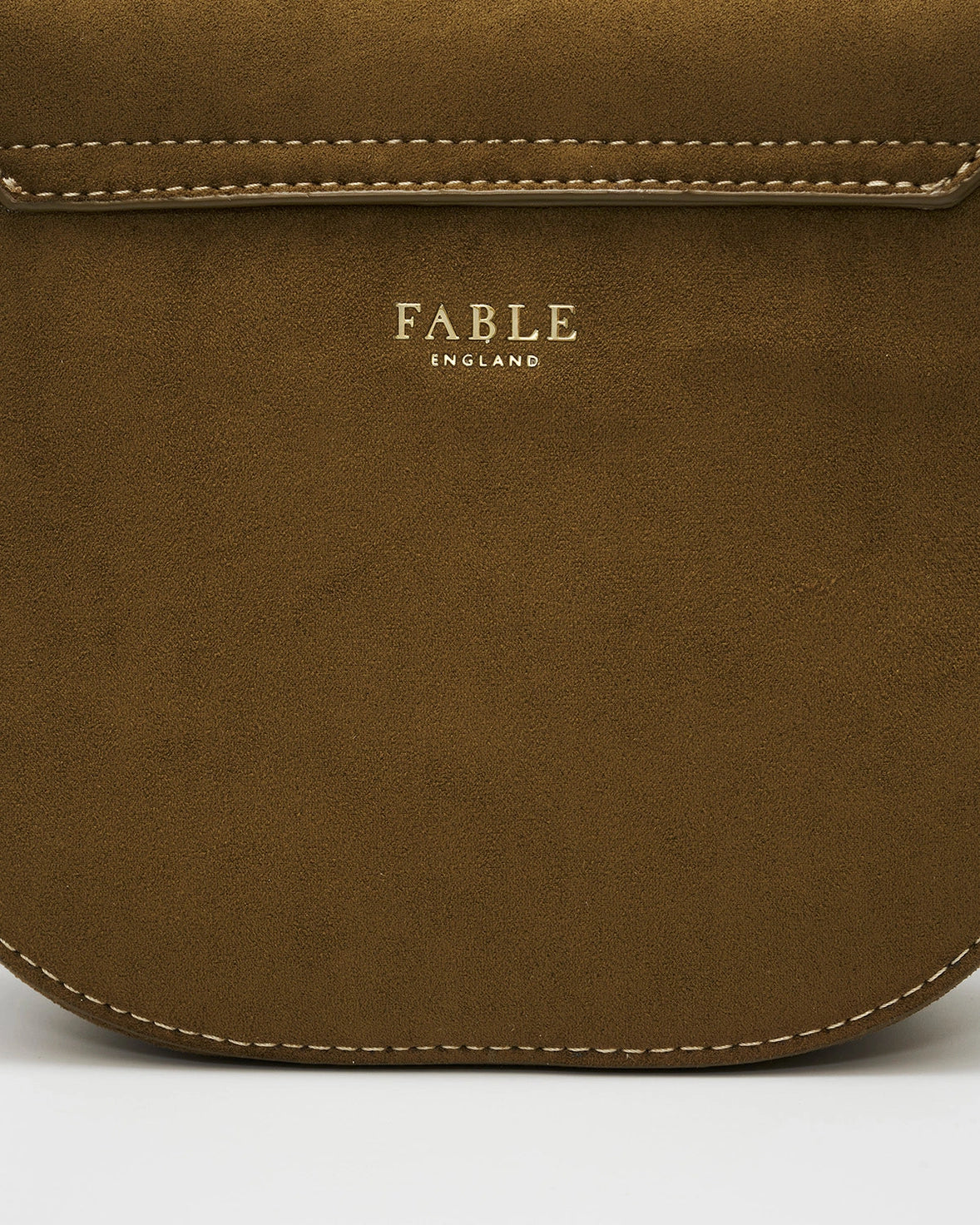 Beth Saddle Bag in Khaki Suedette
