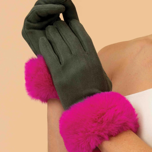 Olive & Magenta Bettina Gloves