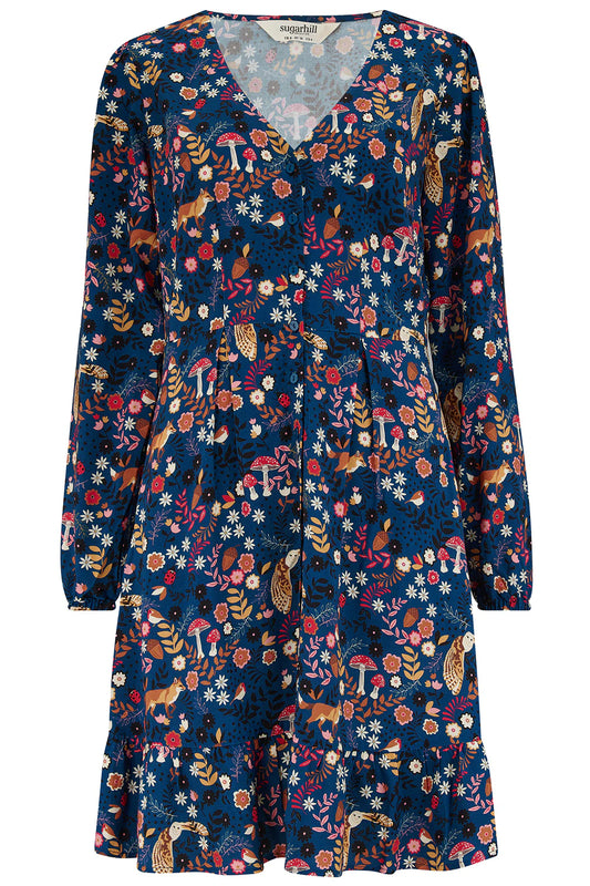 Navy Midnight Woodland Bibi Dress