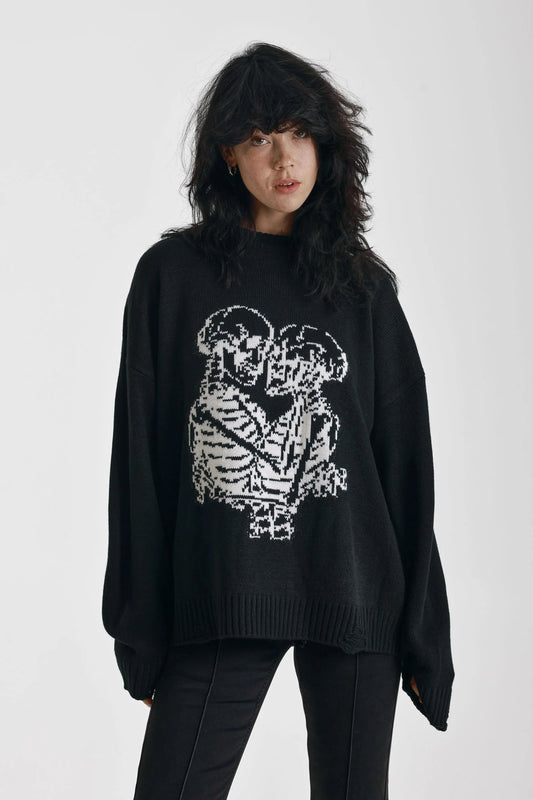 Black Everlasting Sweater by Ragged Priest