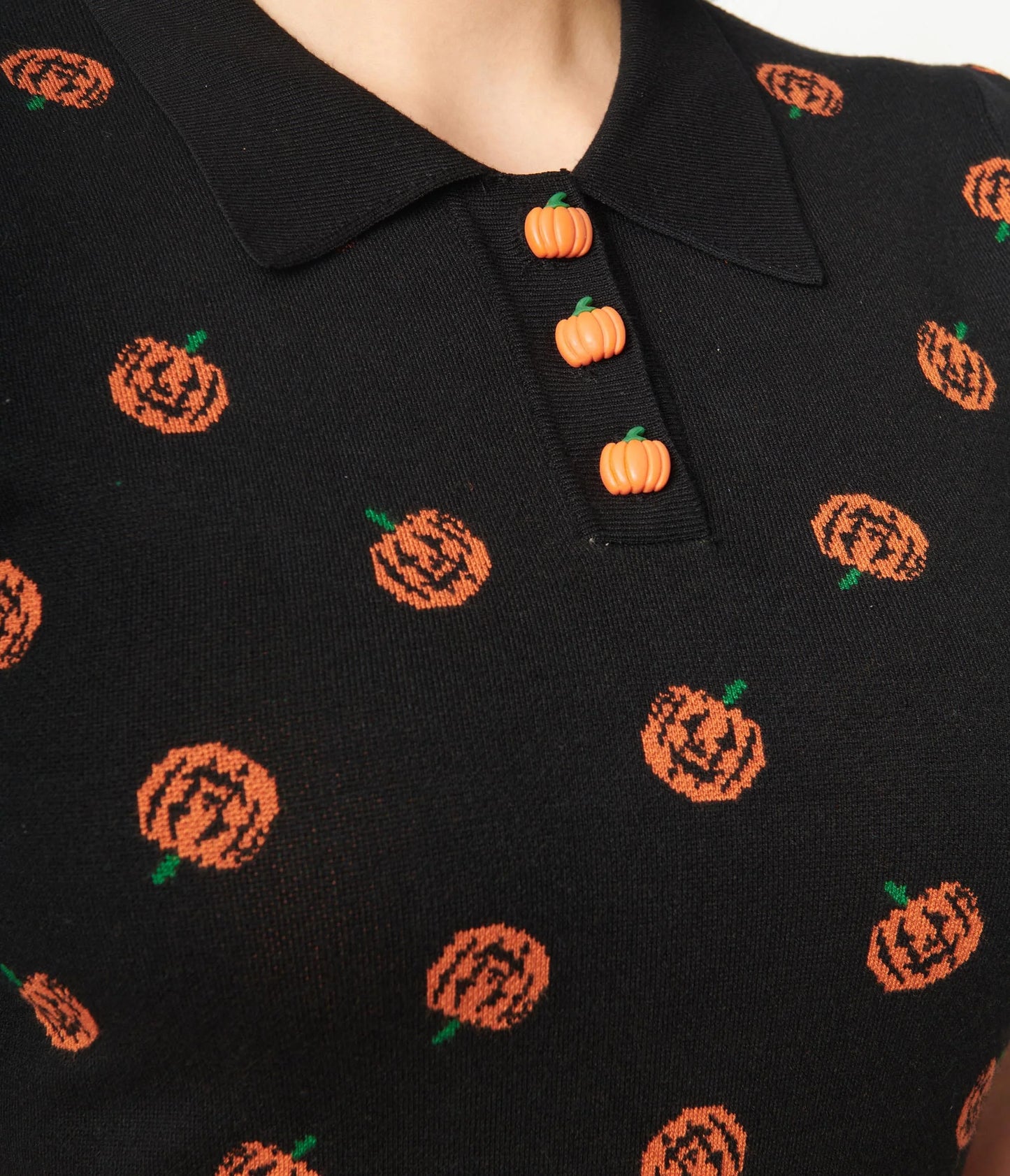 Black Pumpkin Dot Prim & Pretty Sweater