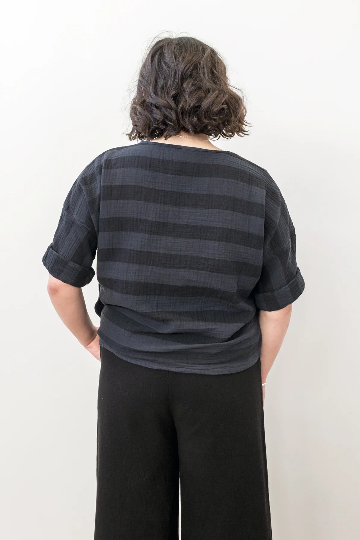 Black Stripe Izzy Top by Curator SF