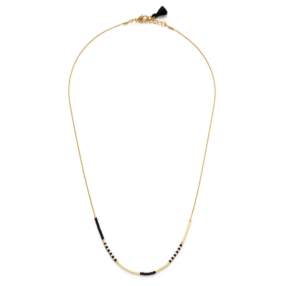 Black & Bone - Japanese Seed Bead Necklace