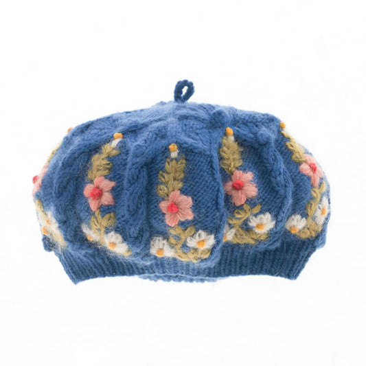 Blue Eleanor Beret by French Knot
